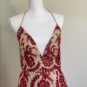 NBD - red pattern cocktail dress